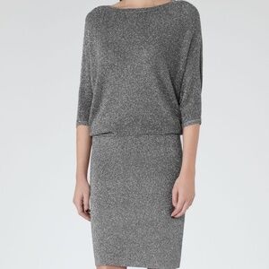 Reiss watson metallic dress